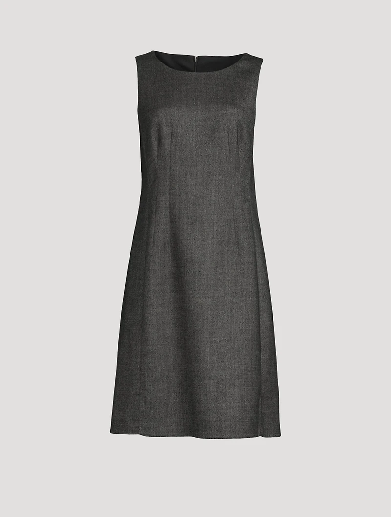 Stretch Wool Sheath Dress