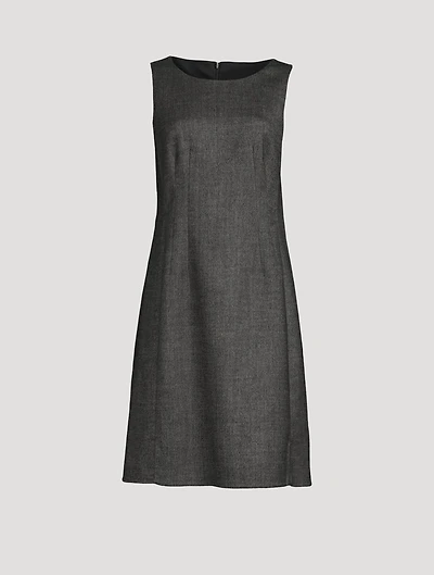 Stretch Wool Sheath Dress