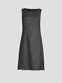 Stretch Wool Sheath Dress