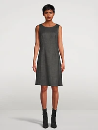 Stretch Wool Sheath Dress