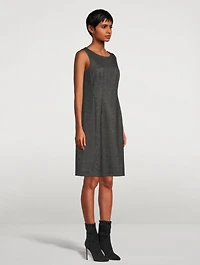 Stretch Wool Sheath Dress