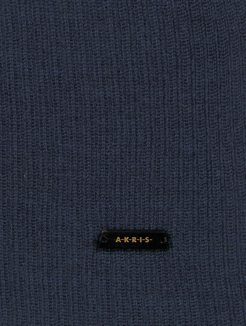 Cashmere And Silk Fine Rib Mockneck Sweater