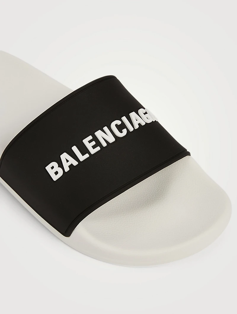 Logo Rubber Pool Slide Sandals