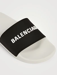 Logo Rubber Pool Slide Sandals