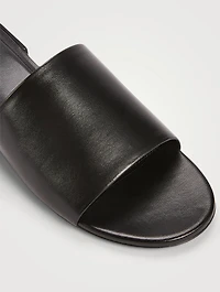 Box Leather Slide Sandals