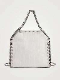 Mini Falabella Croc-Embossed Tote Bag