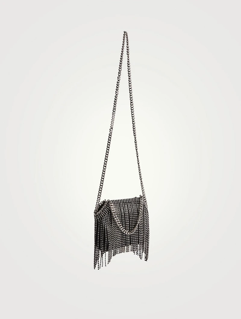 Mini Falabella Tote Bag With Crystal Fringe