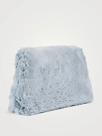 Mini RV Bouquet Strass Drape Faux Fur Clutch