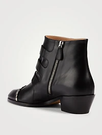 Idol Leather Boots With Buckles