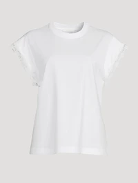 Cotton Jersey Guipure T-Shirt