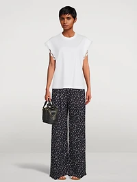 Cotton Jersey Guipure T-Shirt