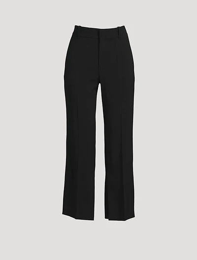 Crepe Straight-Leg Pants