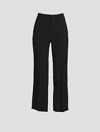 Crepe Straight-Leg Pants
