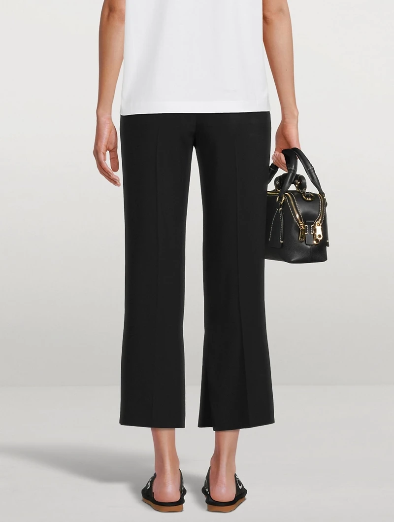 Crepe Straight-Leg Pants