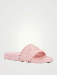 Rubber Logo Pool Slide Sandals