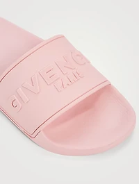 Rubber Logo Pool Slide Sandals