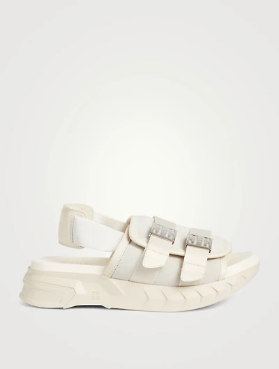 Marshmallow Leather Slingback Sandals