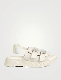 Marshmallow Leather Slingback Sandals