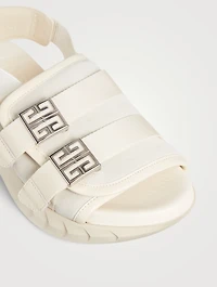 Marshmallow Leather Slingback Sandals