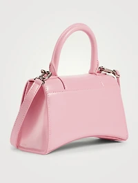 XS Hourglass Leather Top Handle Bag