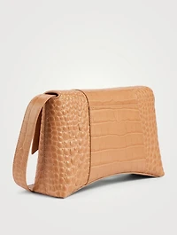 XS Downtown Croc-Embossed Leather Shoulder Bag