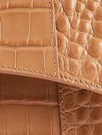 XS Downtown Croc-Embossed Leather Shoulder Bag