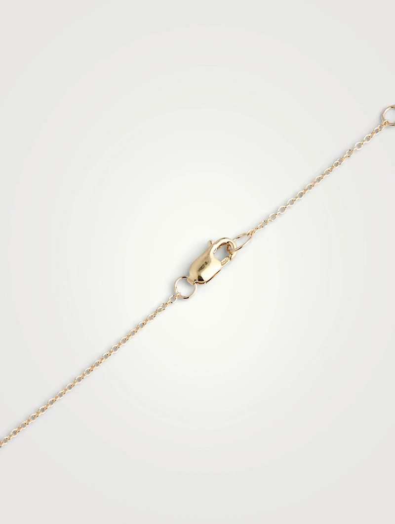 Rainbow 14K Gold Love Locket Necklace With Multicolour Sapphire