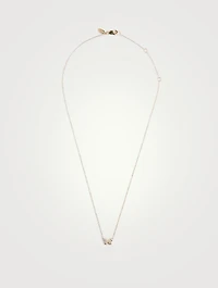 Love Letter 14K Gold Pavé Butterfly Necklace With Diamonds