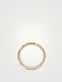 Classique 14K Gold Pavé Rainbow Eternity Band With Sapphires