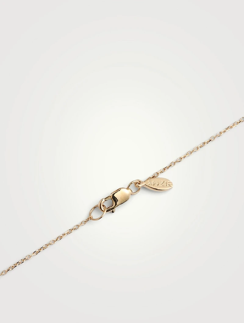 Love Letter 14K Gold Pavé Cross Necklace With Diamonds