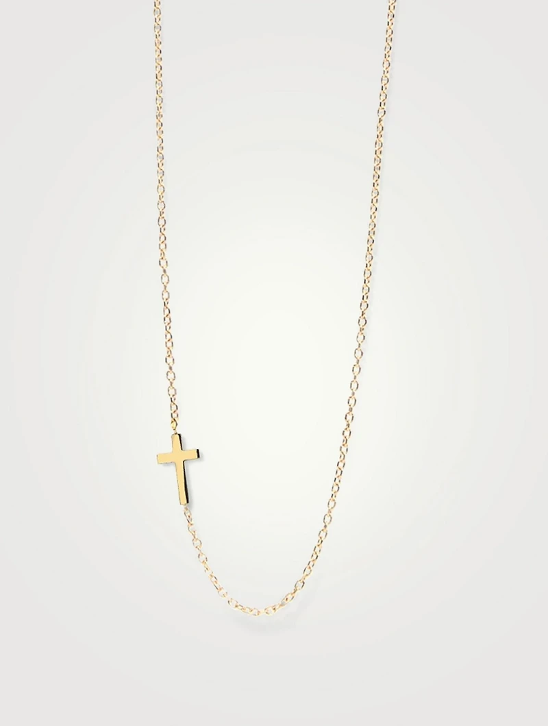Love Letter 14K Gold Cross Necklace