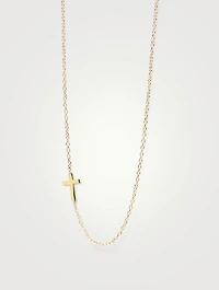 Love Letter 14K Gold Cross Necklace