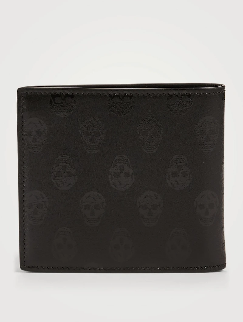 Biker Skull Leather Bifold Wallet