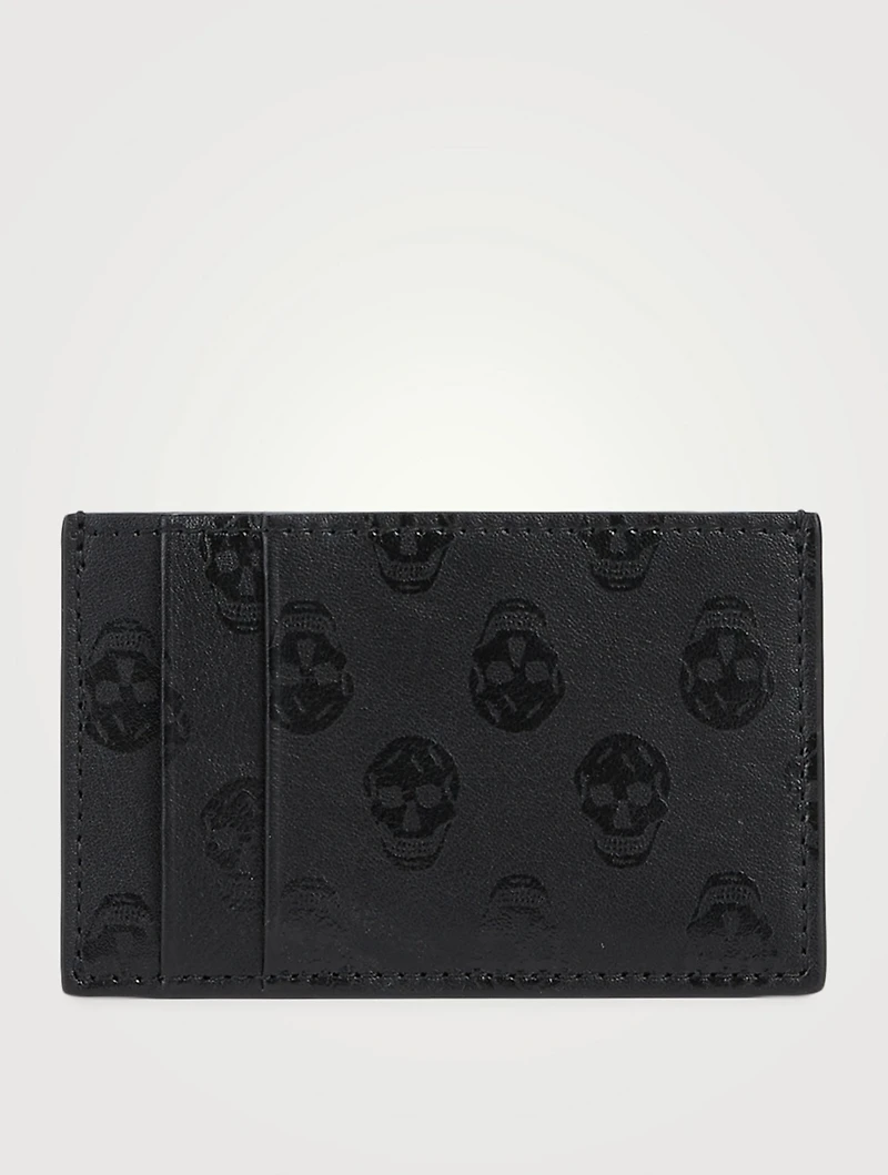 Biker Skull Leather Card Holder