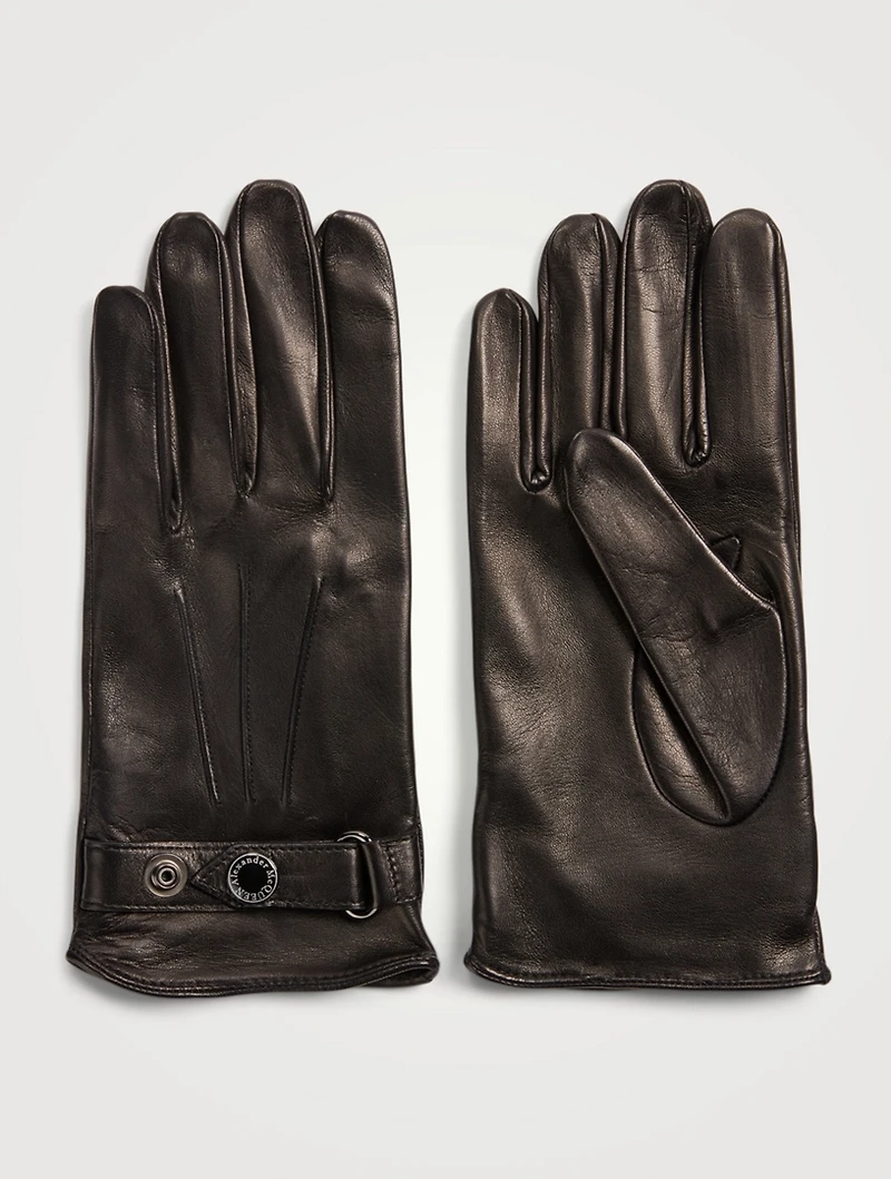 Leather Biker Gloves