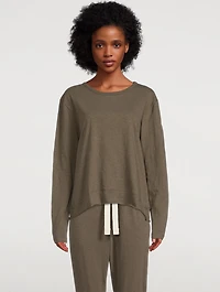 The Raw Hem Slub Organic Cotton Long-Sleeve T-Shirt
