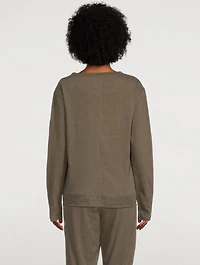 The Raw Hem Slub Organic Cotton Long-Sleeve T-Shirt