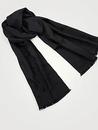 Wool Jacquard Monogram Scarf