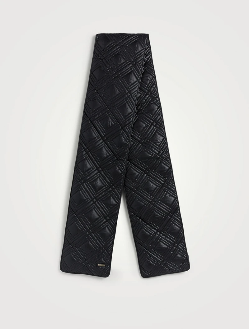 Nylon Diamond Puffer Scarf