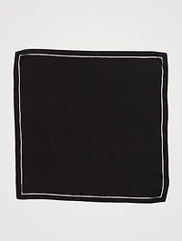 Cassandra Silk Jacquard Dotted Square Scarf