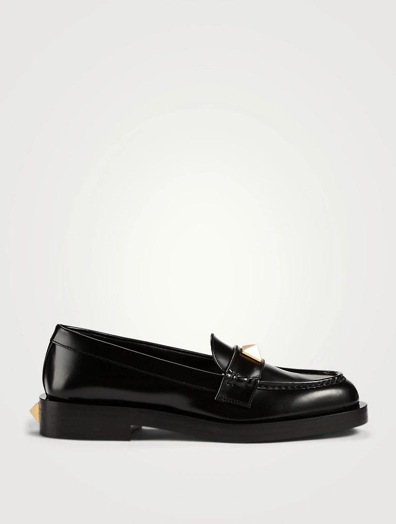 Roman Stud Leather Loafers