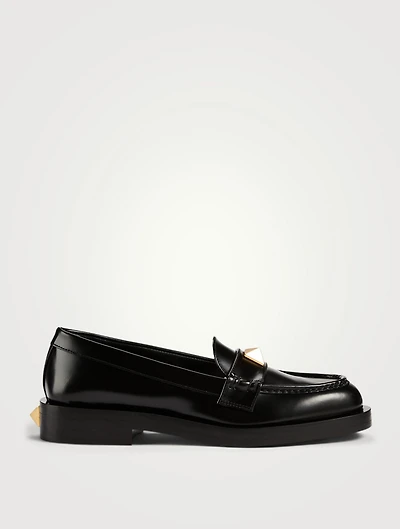 Roman Stud Leather Loafers