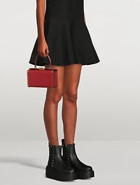 Uniqueform Leather Wedge Platform Ankle Boots