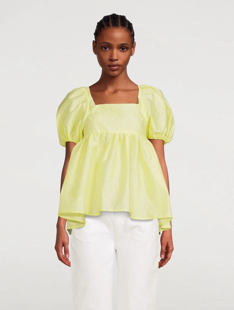 Bjork Blouse With Scallop Hem