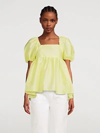 Bjork Blouse With Scallop Hem