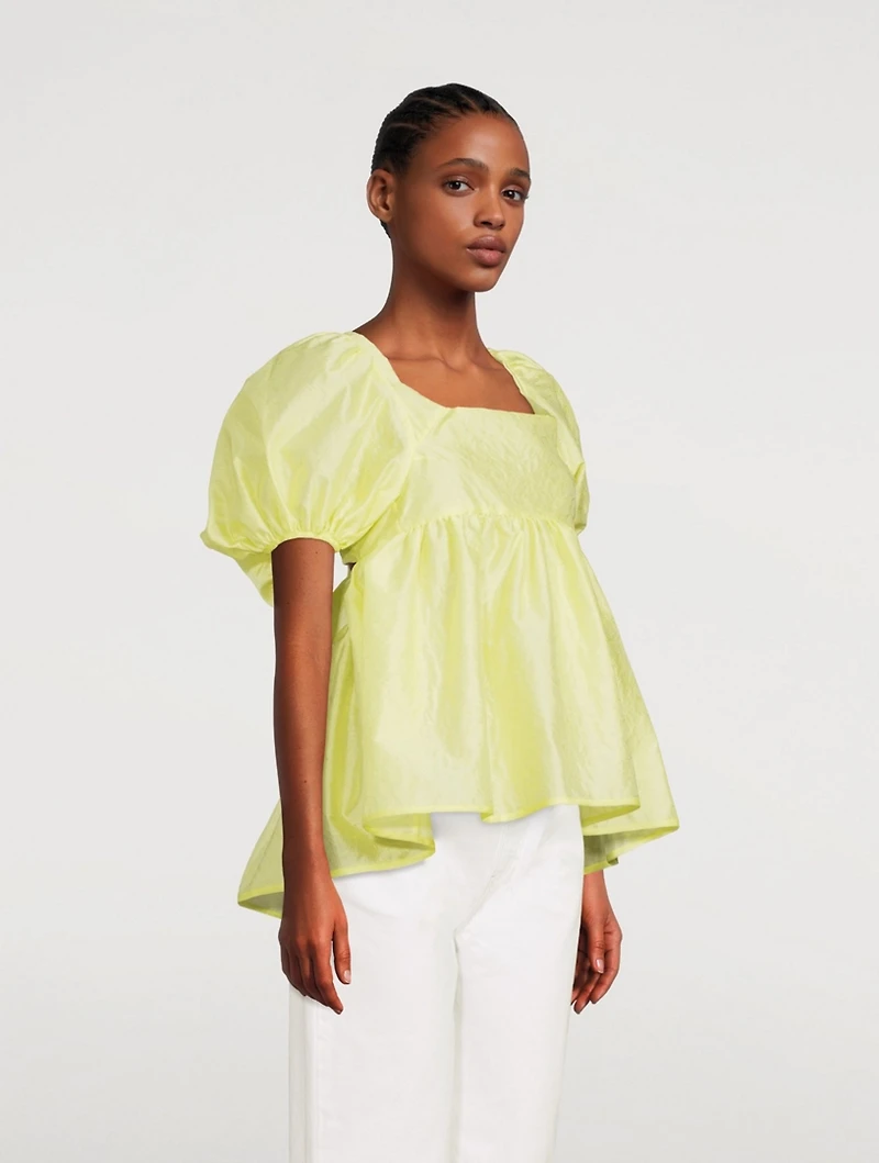 Bjork Blouse With Scallop Hem