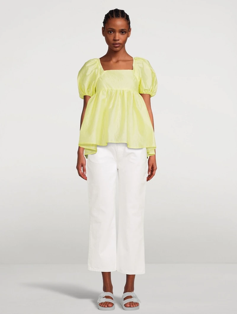 Bjork Blouse With Scallop Hem