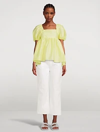 Bjork Blouse With Scallop Hem