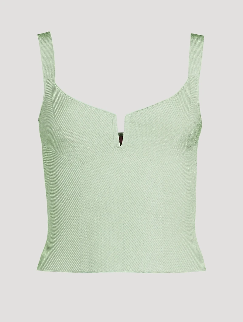 Tindaya Knit Tank Top With V-Boning