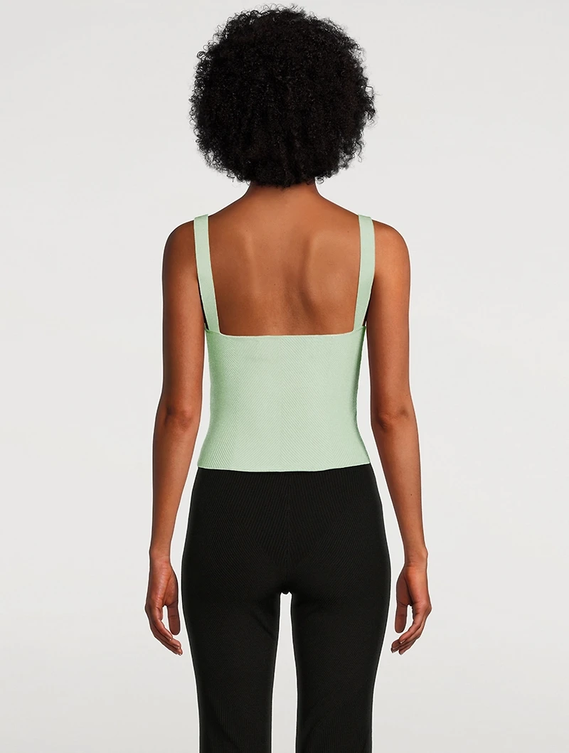 Tindaya Knit Tank Top With V-Boning